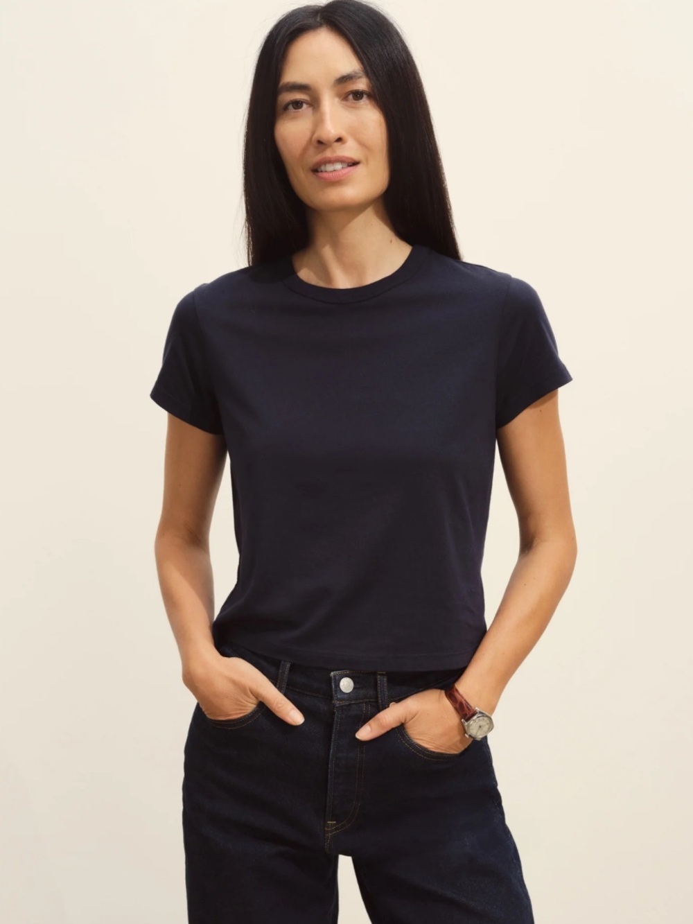 Buck Mason Black Short Sleeve boxy Crewneck Tee S